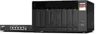 QNAP NAS TS-873A AMD Ryzen Quad-Core de 2,5 GbE de 8 compartimentos com switch não gerenciado QSW-1105-5T 5 portas 2,5 GbE