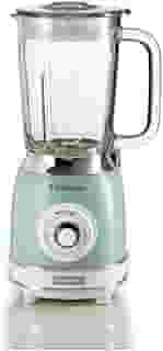 Ariete 583, Liquidificador Vintage Verde, Copo de Vidro 1.5 L, 4 Lâminas de Aço Inoxidável, 4 Velocidades + Pulso, 1000 Wats - 127V