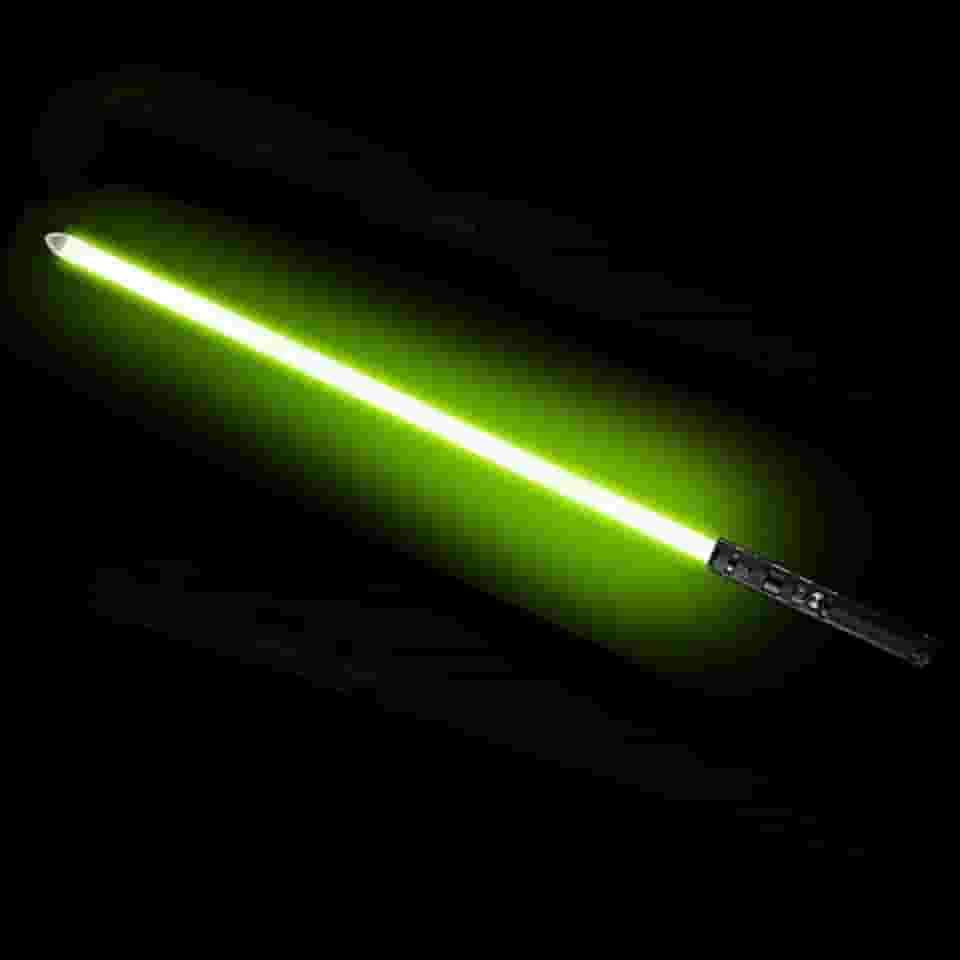 Conjunto de Sabre Luz com Punho Metal 2-em-1 RGB 7 Cores Mudáveis Som Sensível a Movimento e Conector LED Recarregável para Cosplay Adultos Suporta Du