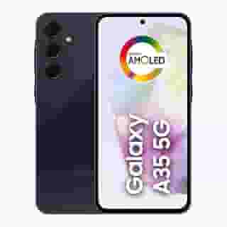 Samsung Galaxy A35 5G, Câmera Tripla Traseira de até 50MP, Selfie de 13MP, Nightography, Apagador de objetos, Design em vidro, IP67, Tela Super AMOLED de 6.6' 120Hz Vision Booster, 128GB - Azul Escuro