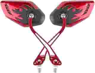 Espelho retrovisor de bicicleta refletor traseiro de amplo alcance refletor de visão ajustável vermelho 1 par.