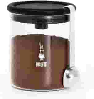Bialetti Frasco de café inteligente: recipiente de café de vidro com tampa hermética para preservar o aroma do café (8,8 oz - 250 g)