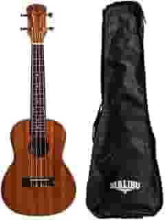 Ukulele Malibu Acústico Concert 23S Natural Com Capa