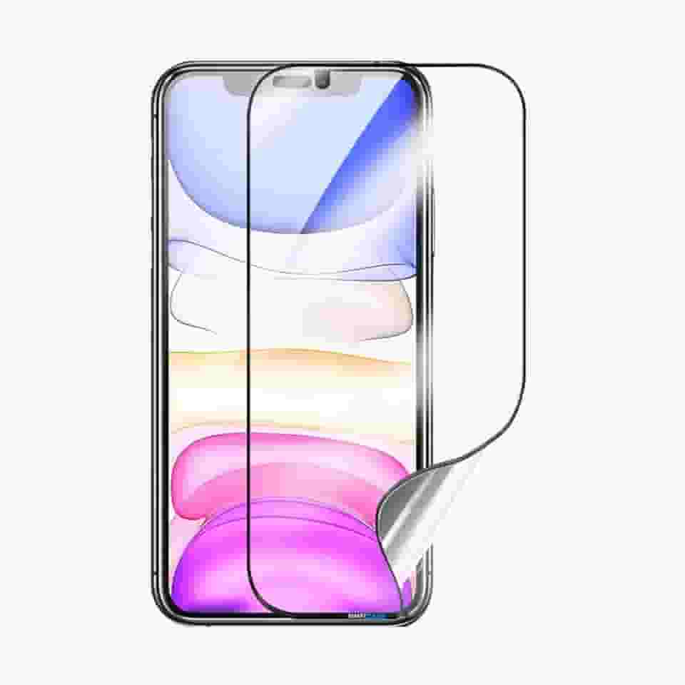 Película Nano Gel Protetora de Tela Frontal Cerâmica Transparente Não Quebra Anti Impacto Para iPhone (iPhone 11/XR)