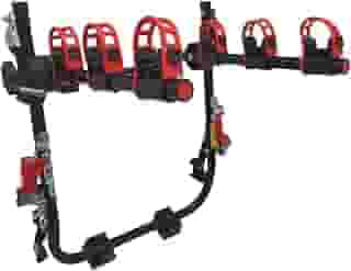 Suporte para bicicleta Transbike para 3 bicicletas Preto tira Vermelha Carros Sedan Hatch