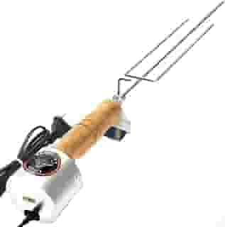 Espeto giratório elétrico linha Clássica cabo de madeira BROTHER´S GRILL (Tridente de 60 cm, Voltagem 110V)