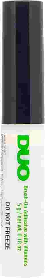 Cola para Cílios Postiços 5g com Pincel Aplicador c/Vitaminas Tom Claro, Transparente, Fixação Forte