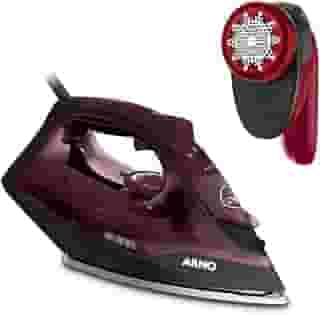 Kit Arno com Ferro a Vapor Ultragliss, Vinho, com Base Durilium Airglide, 1520W, 110V + Papa Bolinhas e Fiapos Arno KFPV