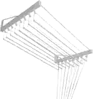Inovar Metais Varal de Parede Individual 10 Varetas Branco 100cm