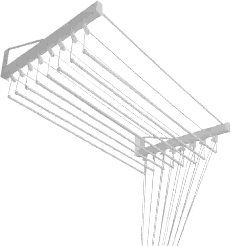 Inovar Metais Varal de Parede Individual 08 Varetas Branco 80cm
