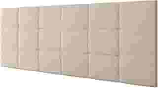 Cabeceira Estofada Suspensa Bia 1.60 Cama Box Queen Decoração Quarto Queen Móveis (Bege Linho)