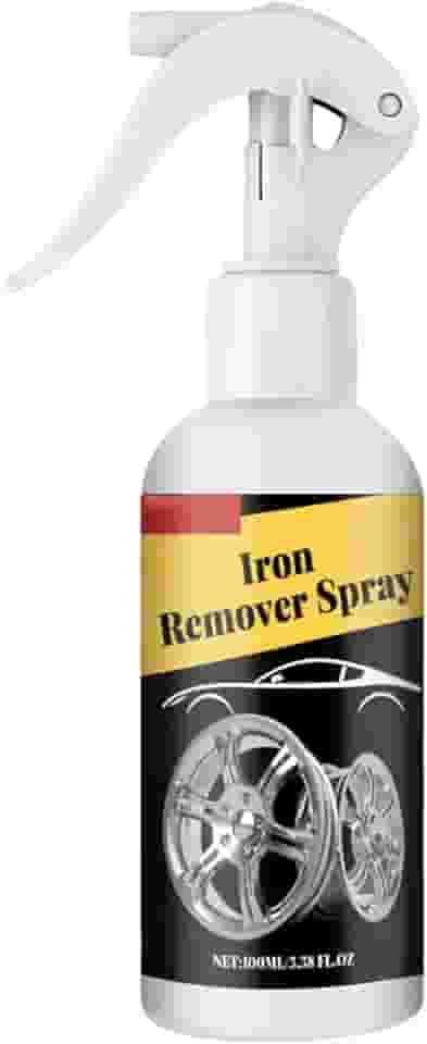 Shakven Spray removedor de ferro, removedor de ferrugem para carro - Revestimento preventivo de ferrugem de 3,38fl oz - Produtos de cuidado exterior do carro, spray de limpeza de cromo, removedor de