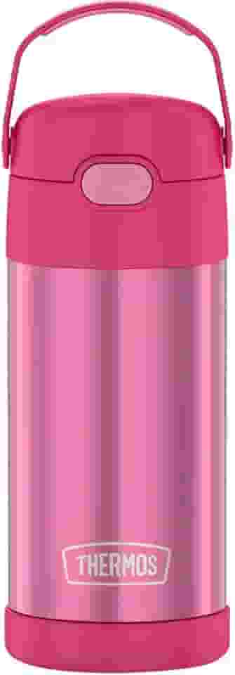 Thermos Garrafa infantil Carros Funtainer, aço inoxidável, 354 ml, rosa