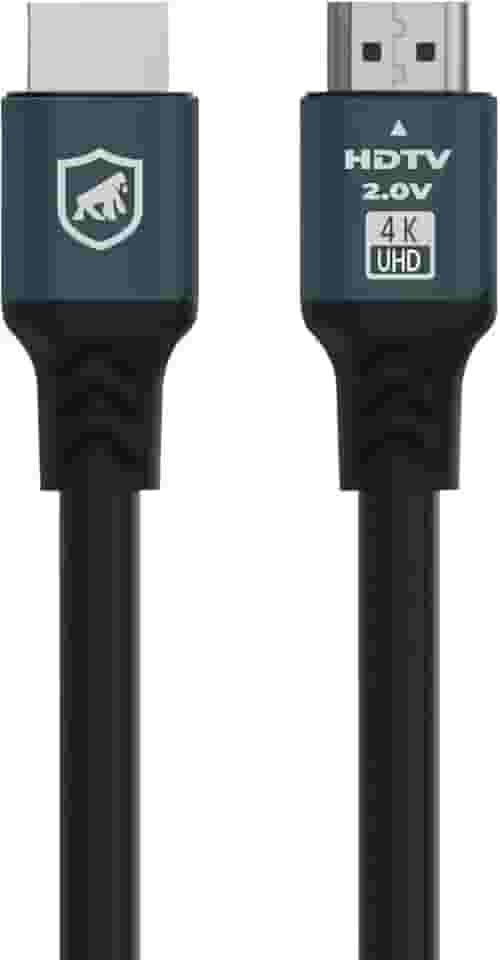 Gshield Cabo HDMI 2.0 4K UHD HDR Áudio e Video 2 Metros, Revestido em Nylon Ballistico, Survivor, Preto