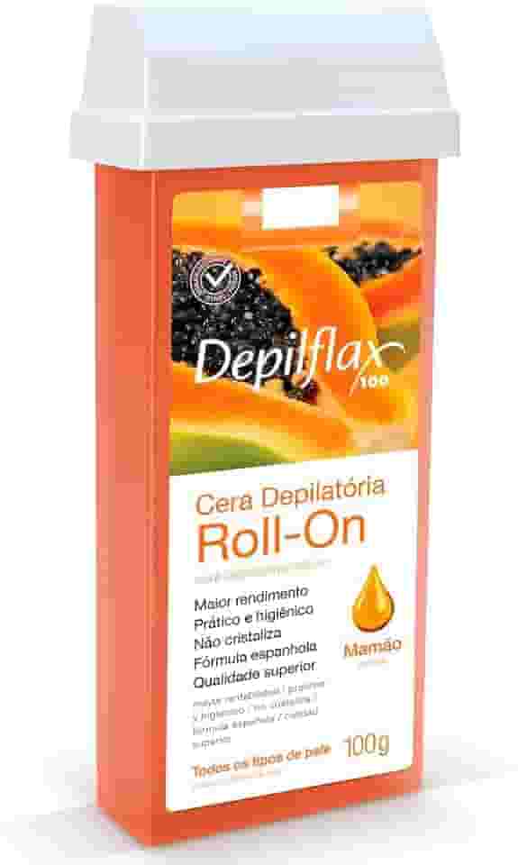 Depilflax – Cera Depilatória Roll-On Mamão Papaya 100g