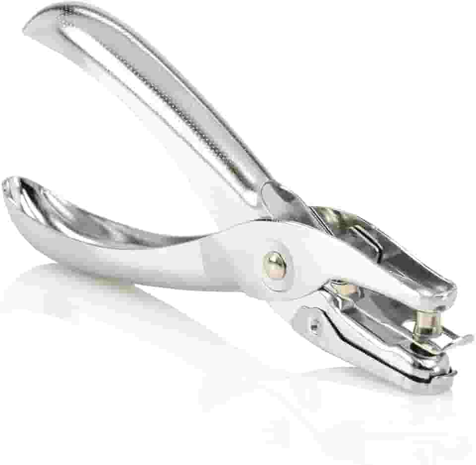 Swingline Furador de Papel, Único, Capacidade para 5 Folhas, Metal, Prata, Manual, 1 Furo, 1/4 Polegadas, Cromado