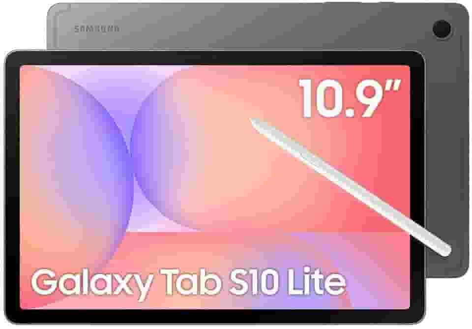 Samsung Tablet Galaxy Tab S10 Lite WiFi, 256GB, 8GB RAM, Tela 10.9", S Pen e Capa Smartbook Cover Inclusas