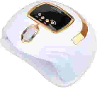 Cabine LED UV Profissional 268W Bivolt para Unhas de Gel, Acrígel, Polygel e Fibra – Manicure e Pedicure (Dourado)