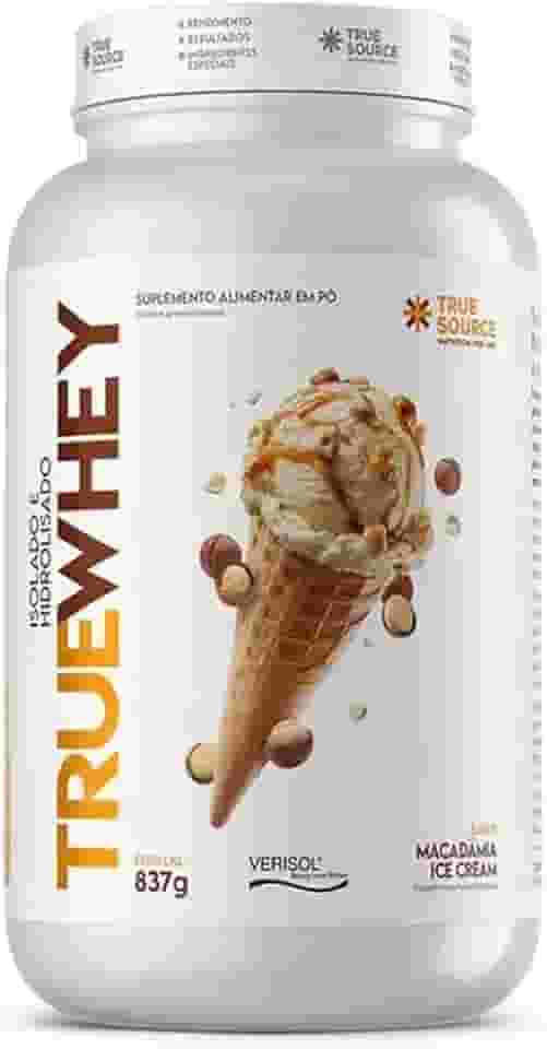 True Whey Protein Hidrolisado e Isolado - 837g Macadamia Ice Cream - True Source