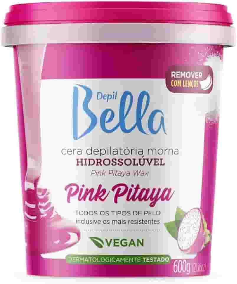 Depil Bella - Cera Depilatória Morna Hidrossolúvel Vegana Pink Pitaya 600g
