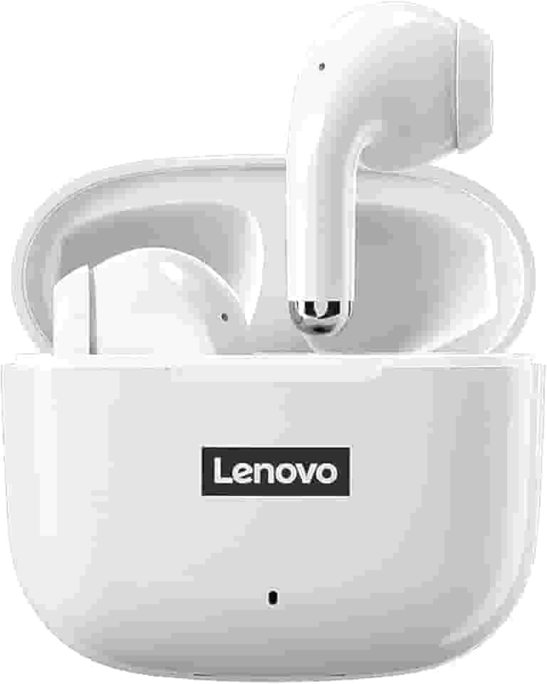 Lenovo Fones de ouvido LP40 Pro Bluetooth 5.1 Earbuds sem fio 20Hrs de tempo de jogo Fones de ouvido com gancho de ouvido à prova d'água com microfone