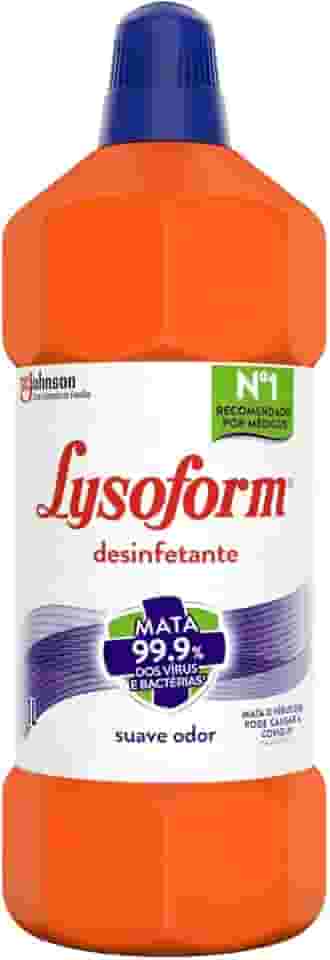 Lysoform Suave Odor, Desinfetante Líquido, Limpeza Pesada e Eficiente, 1L