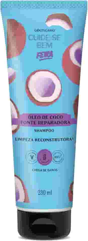 O Boticário Shampoo Cuide-se Bem Feira Óleo de Coco, 230ml, Limpeza Reconstrutora, Fórmula Vegana