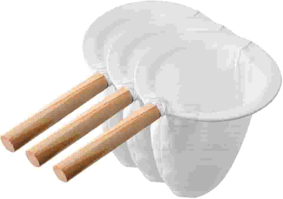 Kit 3 Filtro Coador De Pano Cabo de Madeira Tamanho G Para Café Chá