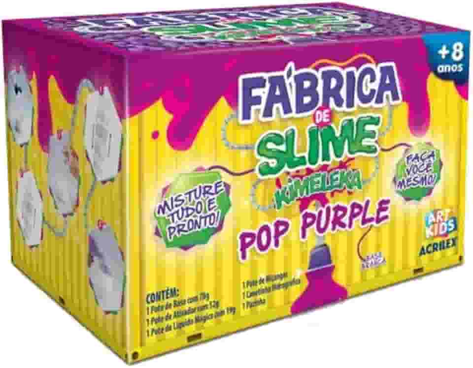 Kit Para Fazer Slime Da Acrilex Kimeleca Pop Purple