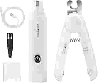 Triturador de unhas para cães, kit de cortadores e aparadores de unhas para cães, triturador de unhas elétrico super silencioso para animais de estimação, recarregável