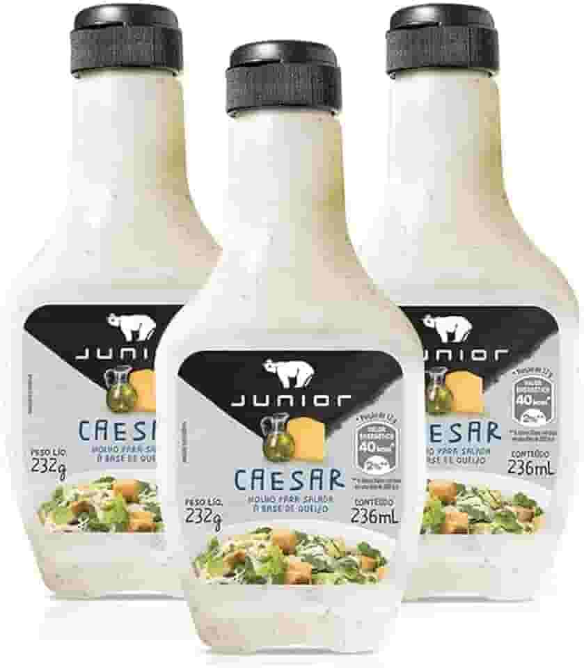 3 Molho Caesar Salada Junior 232g Frasco 236ml