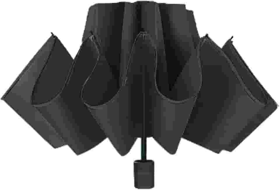 Guarda-chuva grande de camada dupla para chuva e sol, design aberto à prova de vento com moldura forte para duas pessoas