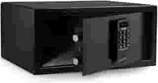 Cofre Eletrônico Grande Visor Digital Senha Para Notebook, Forkis, FK-CF020 preto
