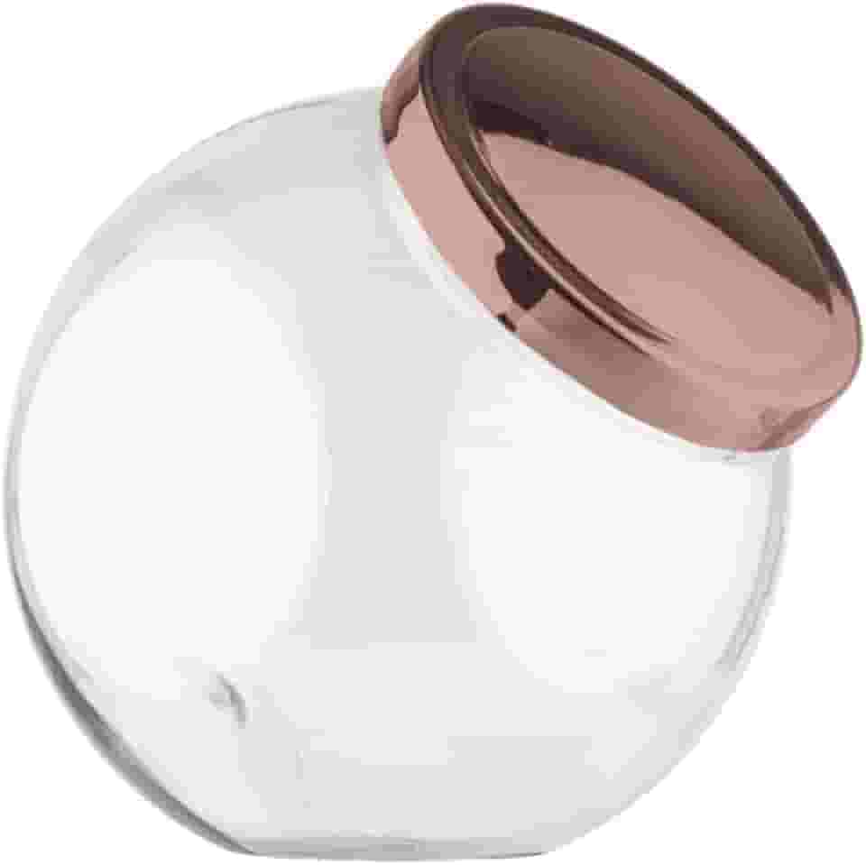 Pote Baleiro 1 Litro Com Tampa Pote Plástico Multiuso (ROSE GOLD)