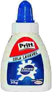 Pritt Cola Branca Tenaz, ideal para uso em casa, escola ou escritório, transparente, Cola escolar atóxica adequada para crianças, Embalagem 1x35g