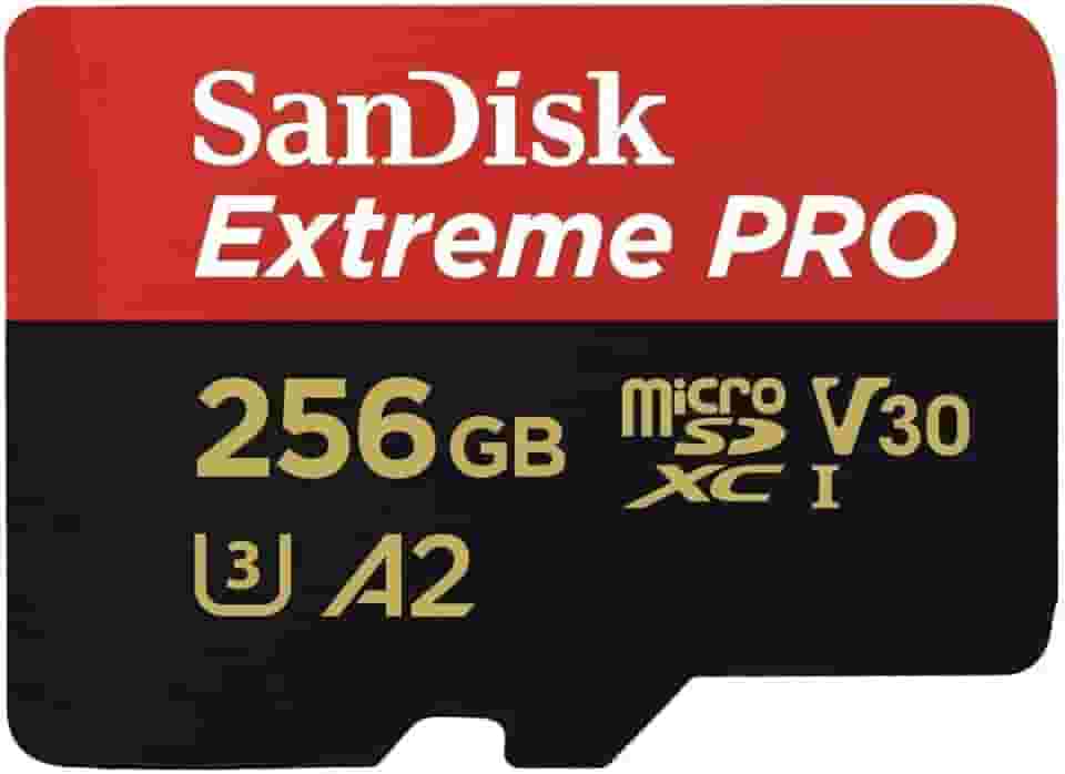 SanDisk Cartão Extreme 256GB microSDXC UHS-I com adaptador - SDSQXAO-256G-GN6MA