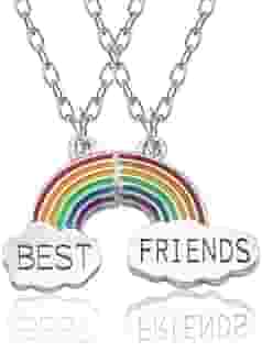 Colar Duplo Best Friends Arco Íris Melhores Amigas Presente