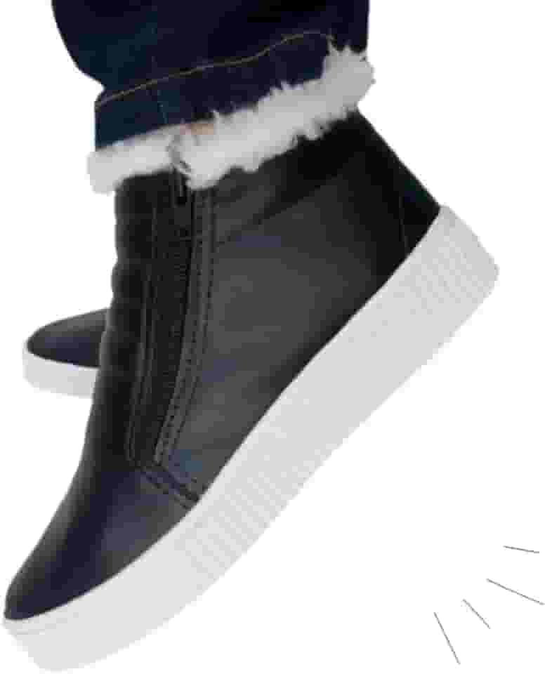 Bota De Neve Feminina Inverno Impermeável Lã Forrada Botinha Confortável Tenis Forrado