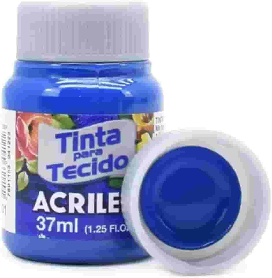 Tinta para Tecido Acrilex Azul Turquesa 501 37ml – Qualidade e Durabilidade Cores Vibrantes, Resistência E Versatilidade