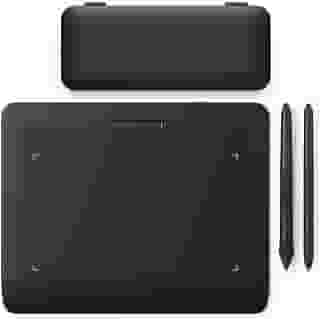 XENCELABS Tablet De Desenho Sem Fio Pequeno Com 2 Canetas Sem Bateria E Estojo, Tablet Gráfico De 9' Para Windows/Macos/Linux Preto