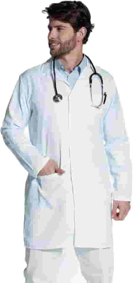 Jaleco Hospitalar Masculino Oxford Manga Longa