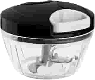 Mini Processador Manual de Alimentos 500ml com 3 Lâminas Aço Inoxidável – Tritura, Pica e Mistura Legumes, Verduras, Frutas, Cebola, Alho e Ervas – Compacto, Prático e Fácil de Limpa