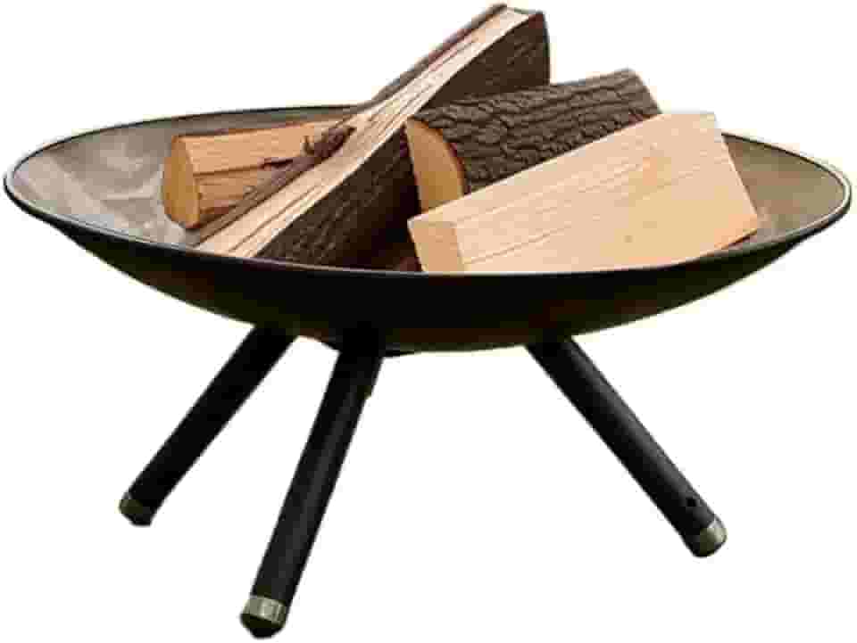 Lareira Externa Portátil a Lenha em Aço Carbono Rústico - Fogão a Lenha Portátil para Jardim com Fire Pit Externo, Design Decorativo(LAREIRA 35CM)