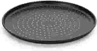 Forma Pizza Italiana 35 cm Furada Alumínio Fortaleza Preto