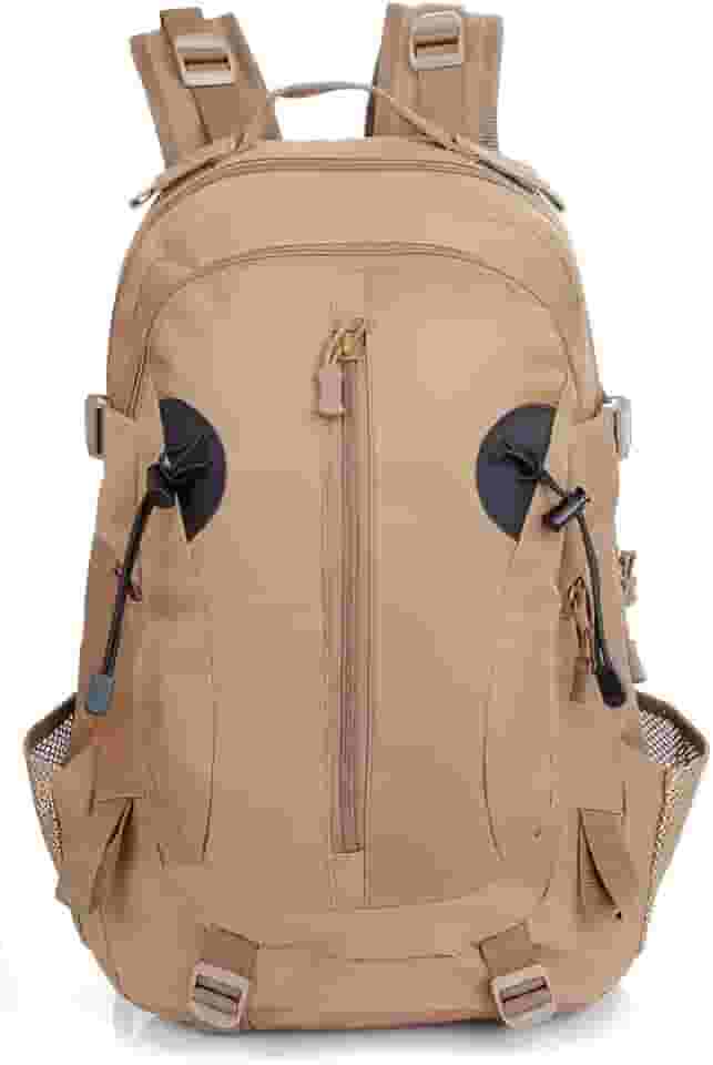 Mochila Tática Militar 40L, Nylon e ABS, Caqui, 50x30x22cm, 4 Bolsos, para Camping, Airsoft e Aventura