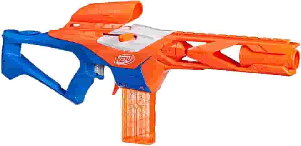 Nerf N Series Pinpoint Lançador com 18 dardos Nerf N1 (compatíveis apenas com os lançadores N Series), em plástico azul e laranja, para crianças acima de 8 anos