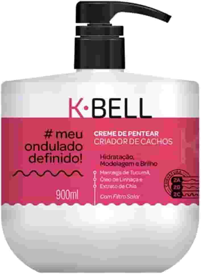 K-BELL Meu Ondulado Definido Creme de Pentear 900ml – Alta Performance, Hidratação e Controle de Frizz para Cabelos Tipo 2