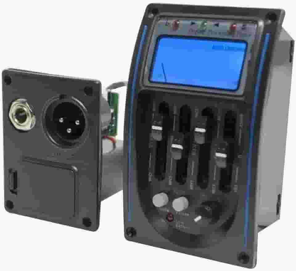 Captador de Violão LC-5 com Equalizador Digital, Afinador Embutido, Pré-amplificador de 5 Bandas, Display LCD, Controle de Volume