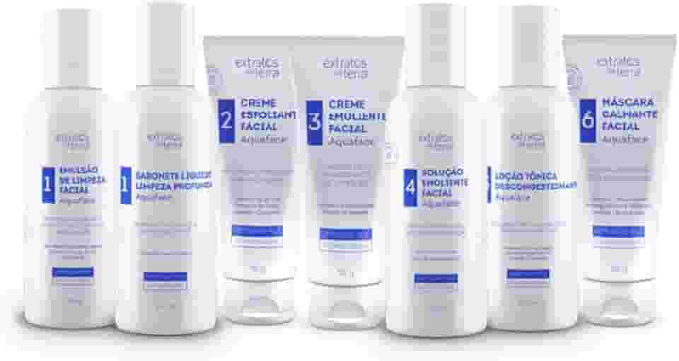 Kit Limpeza De Pele Aquaface Completo Prosissional - Extratos da Terra
