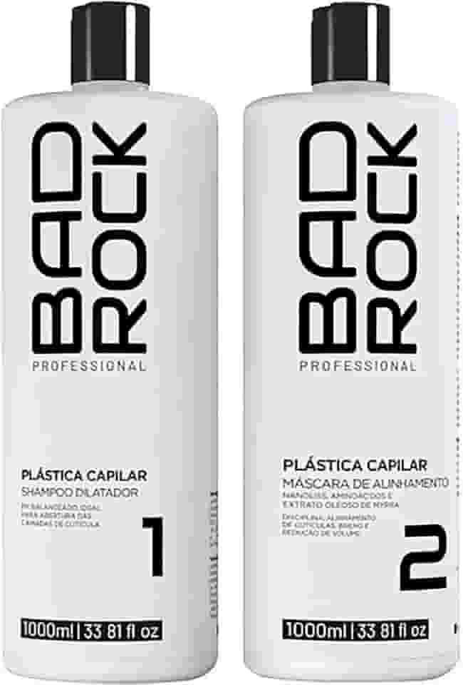 Bad Rock Plástica Capilar - Kit Escova Progressiva Orgânica Nanotecnologia 2x 1L